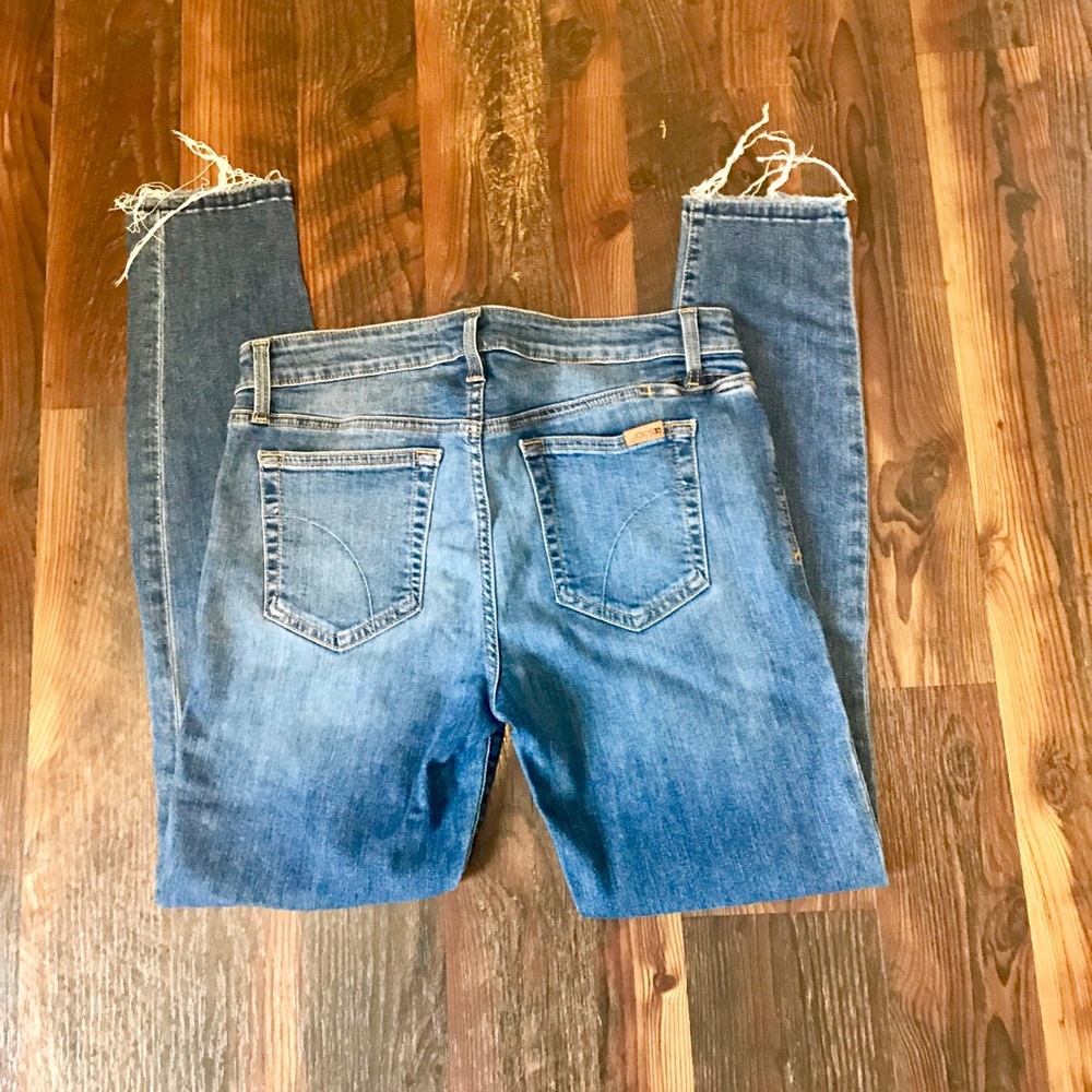 Joes jeans raw hem skinny jeans size 30